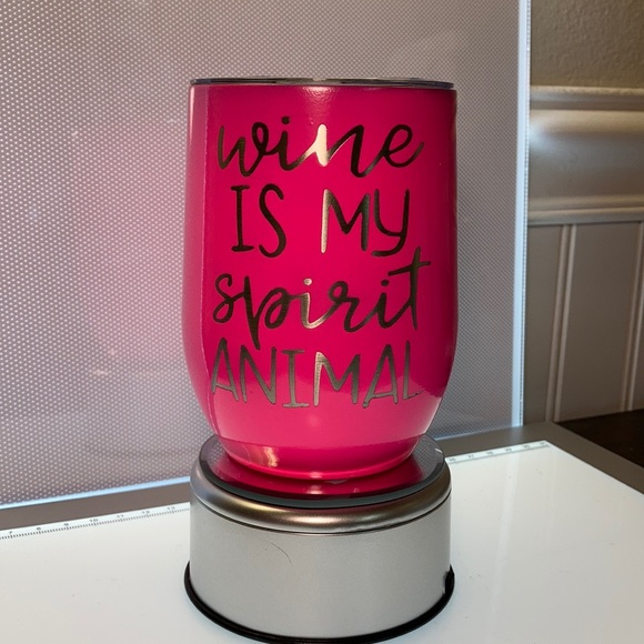 Hand Crafted Accessories - Custom wine tumbler stainless steel powder coated